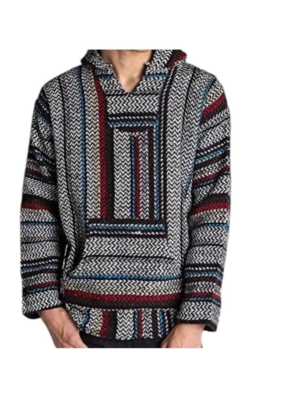 Baja Joe Pullover Mexican Baja Hoodie Size L